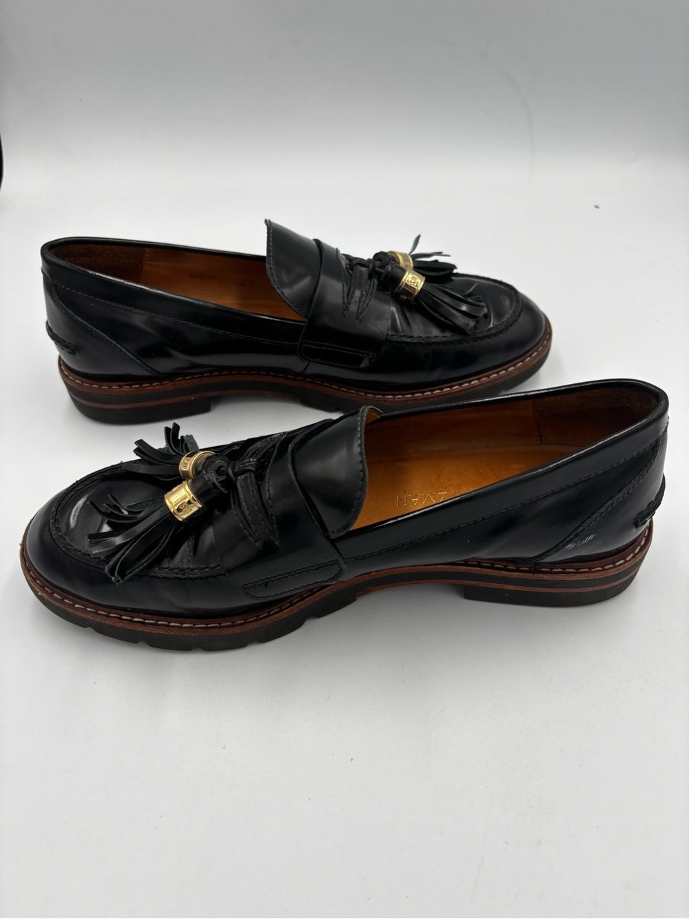 Stuart Weitzman Manila Tassel Loafer Sz 7.5 Made in Italy - Picture 5 of 11